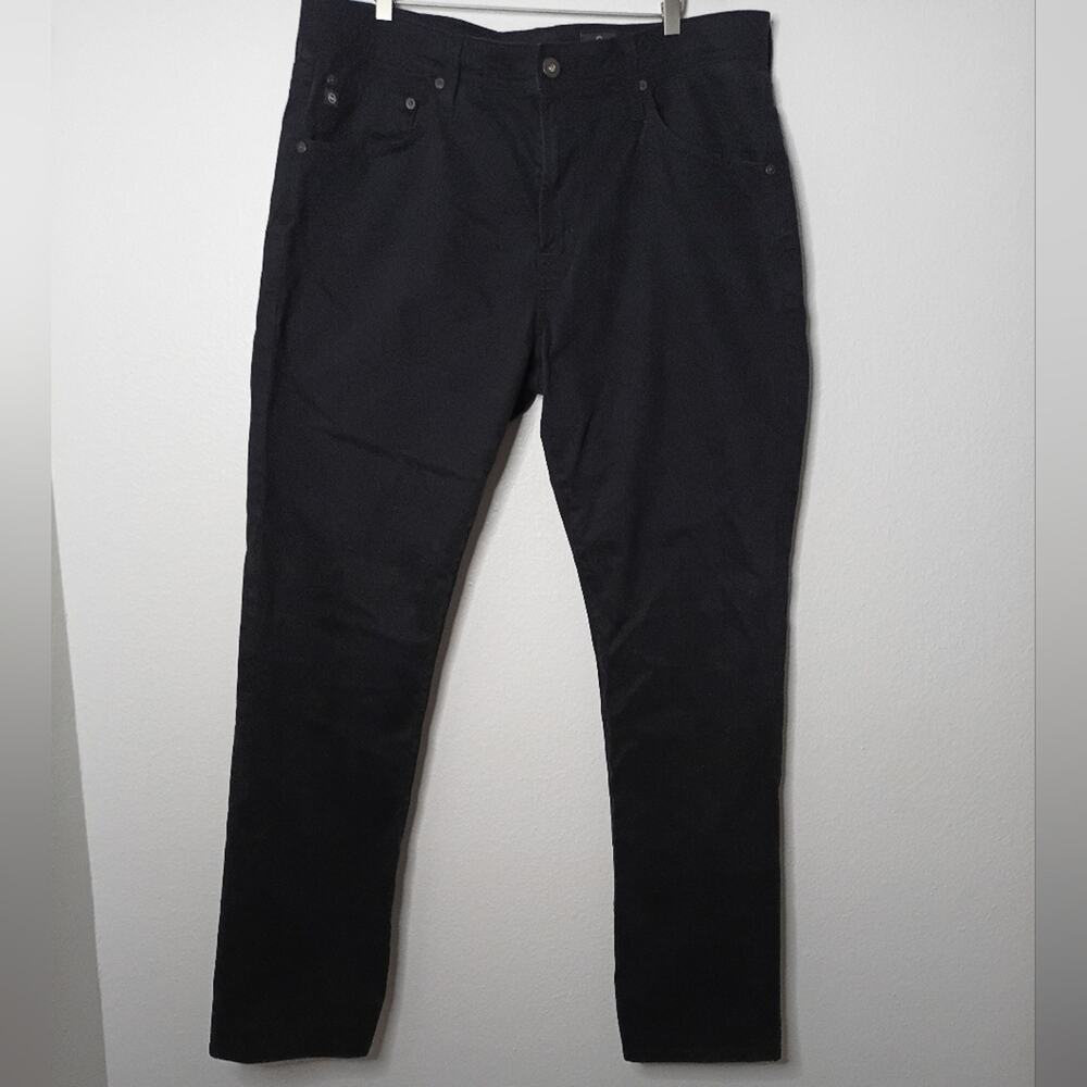 Ag Adriano Goldschmeid Slim Straight Black Straight-Leg Pants 35x33